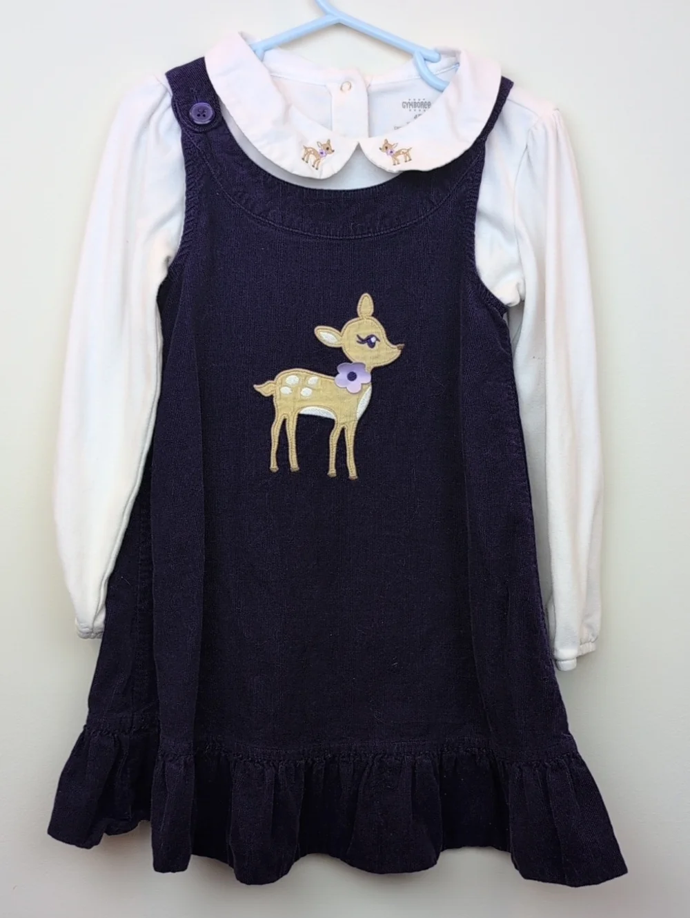 Gymboree Deer Corduroy Dress Set 4T PLAY